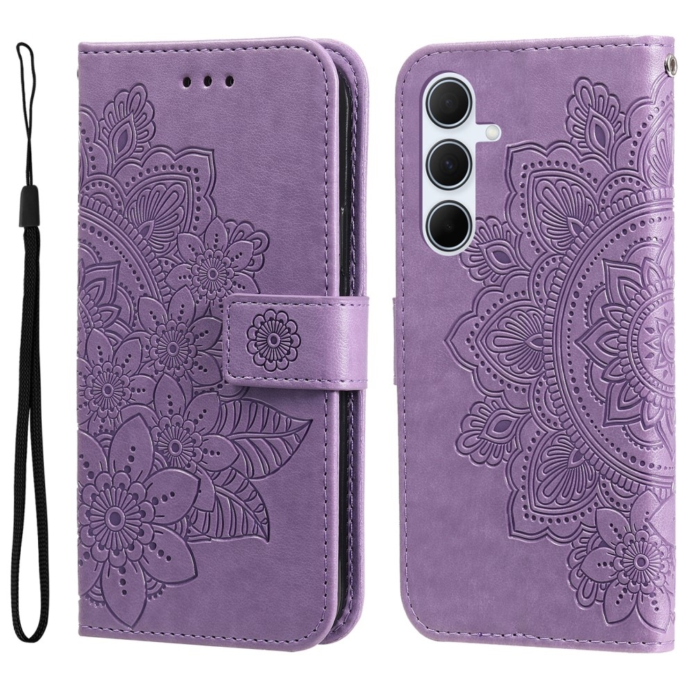 Mandala könyvtáska Samsung Galaxy A36 5G - lila