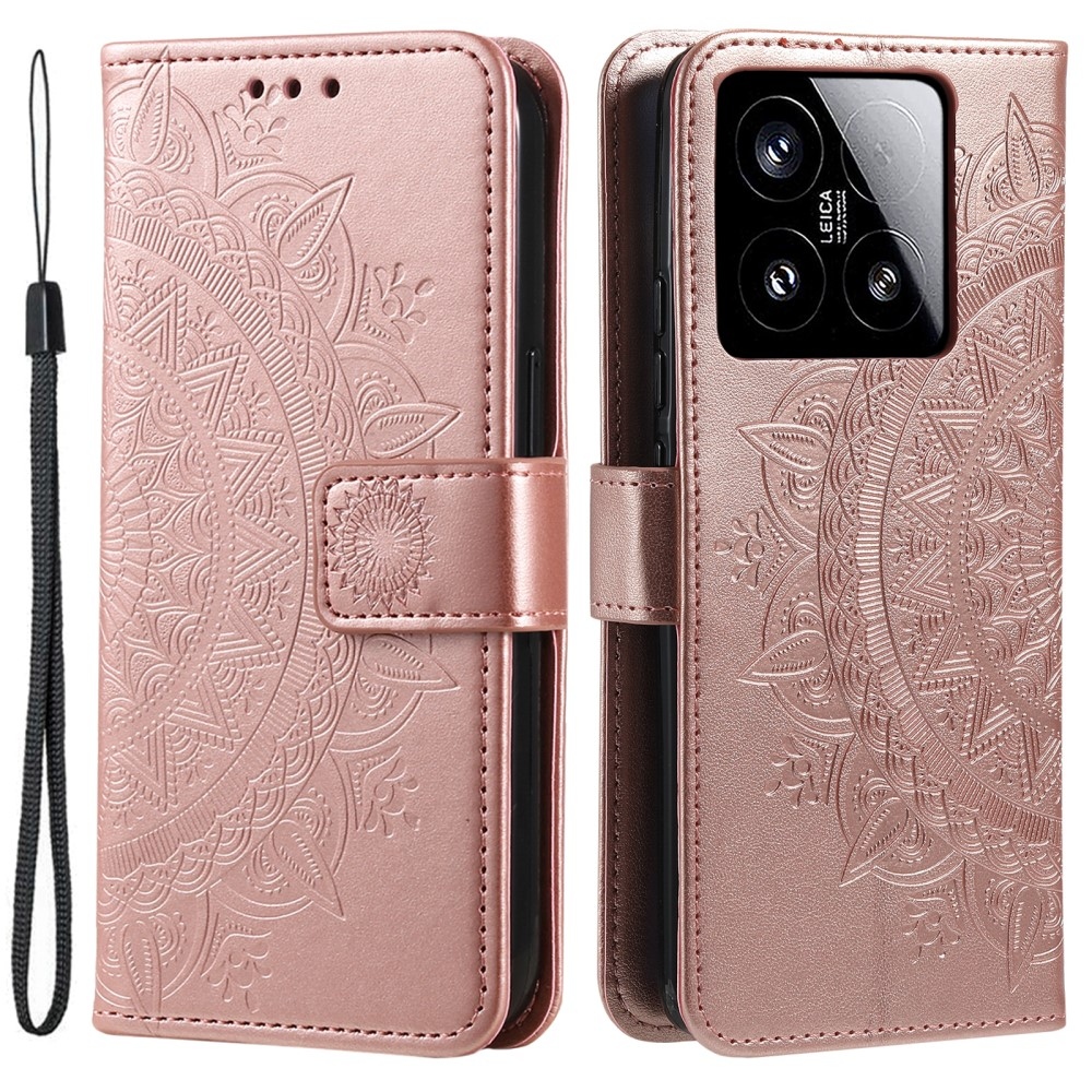 Mandala könyv tok Xiaomi 15-öshöz - rózsaarany