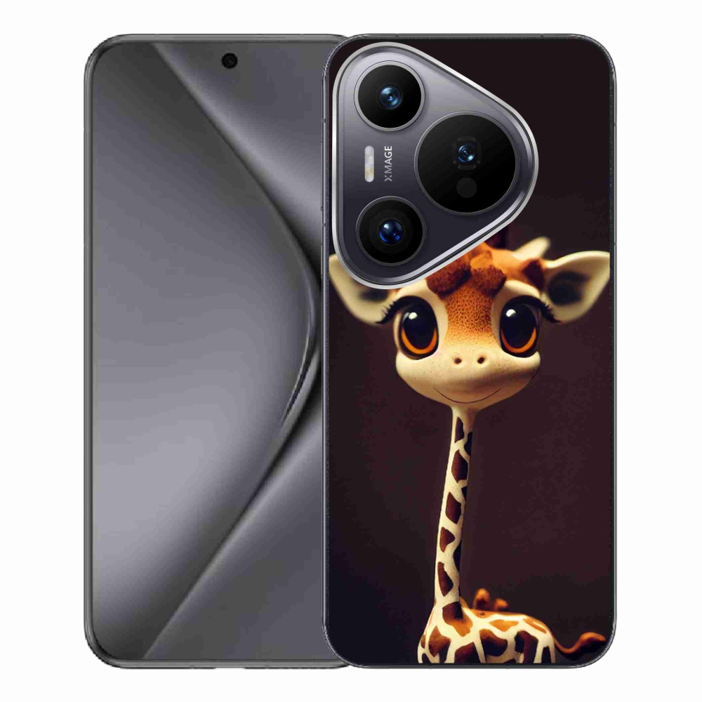 Zselés borítás mmCase a Huawei Pura 70 Pro készülékhez - kis zsiráf