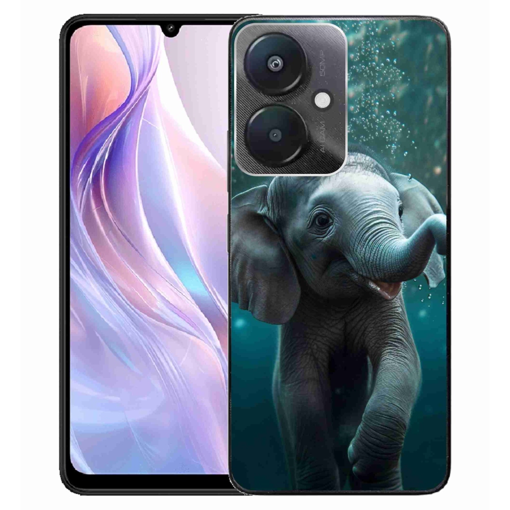 Gél borítás mmCase a Xiaomi Redmi 13C 5G-hez - elefánt a víz alatt