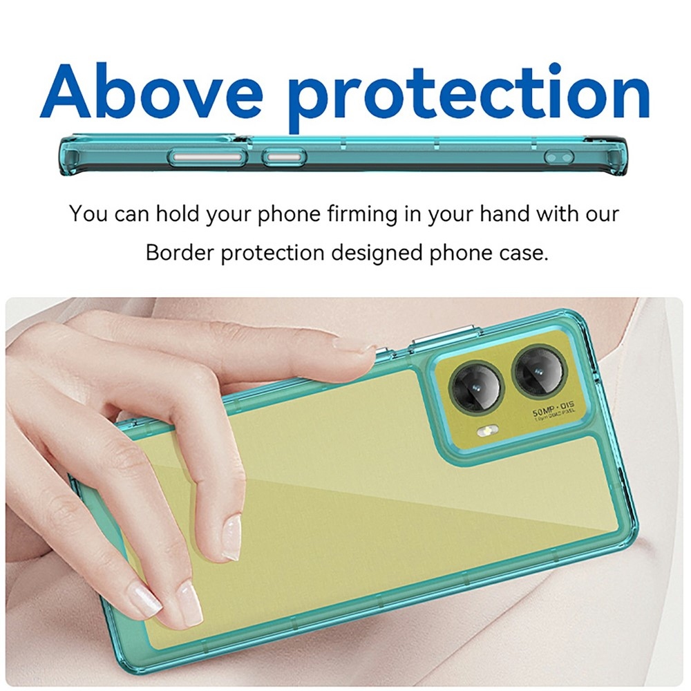 Zselés tok kemény hátlappal Motorola Moto G85 5G - világoskék