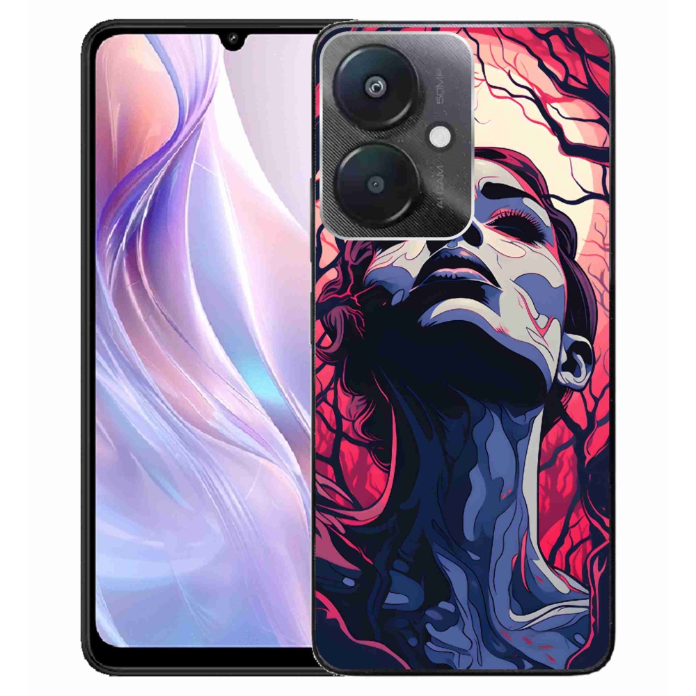 Gél borító mmCase a Xiaomi Redmi 13C 5G-n - absztrakt arc