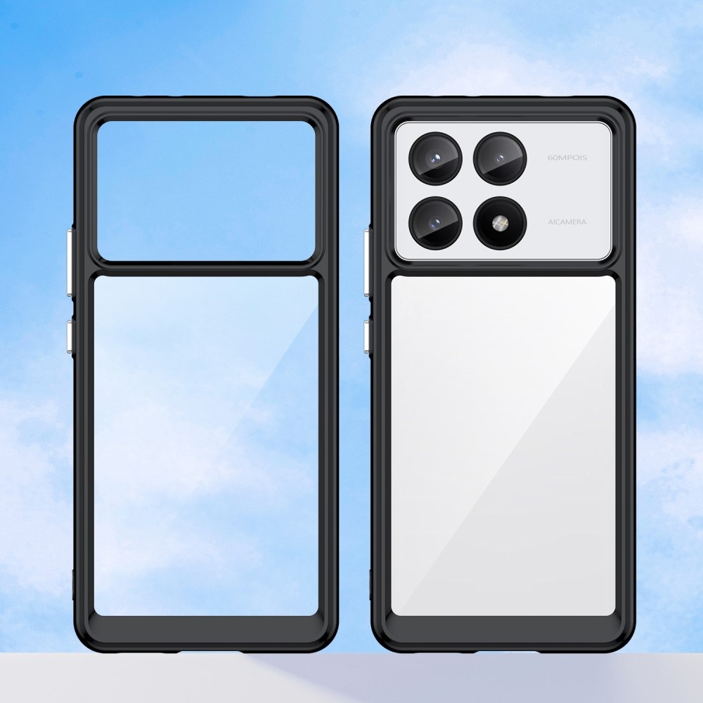 Gél tok fix hátlappal a Xiaomi Poco X6 Pro 5G készülékhez - fekete