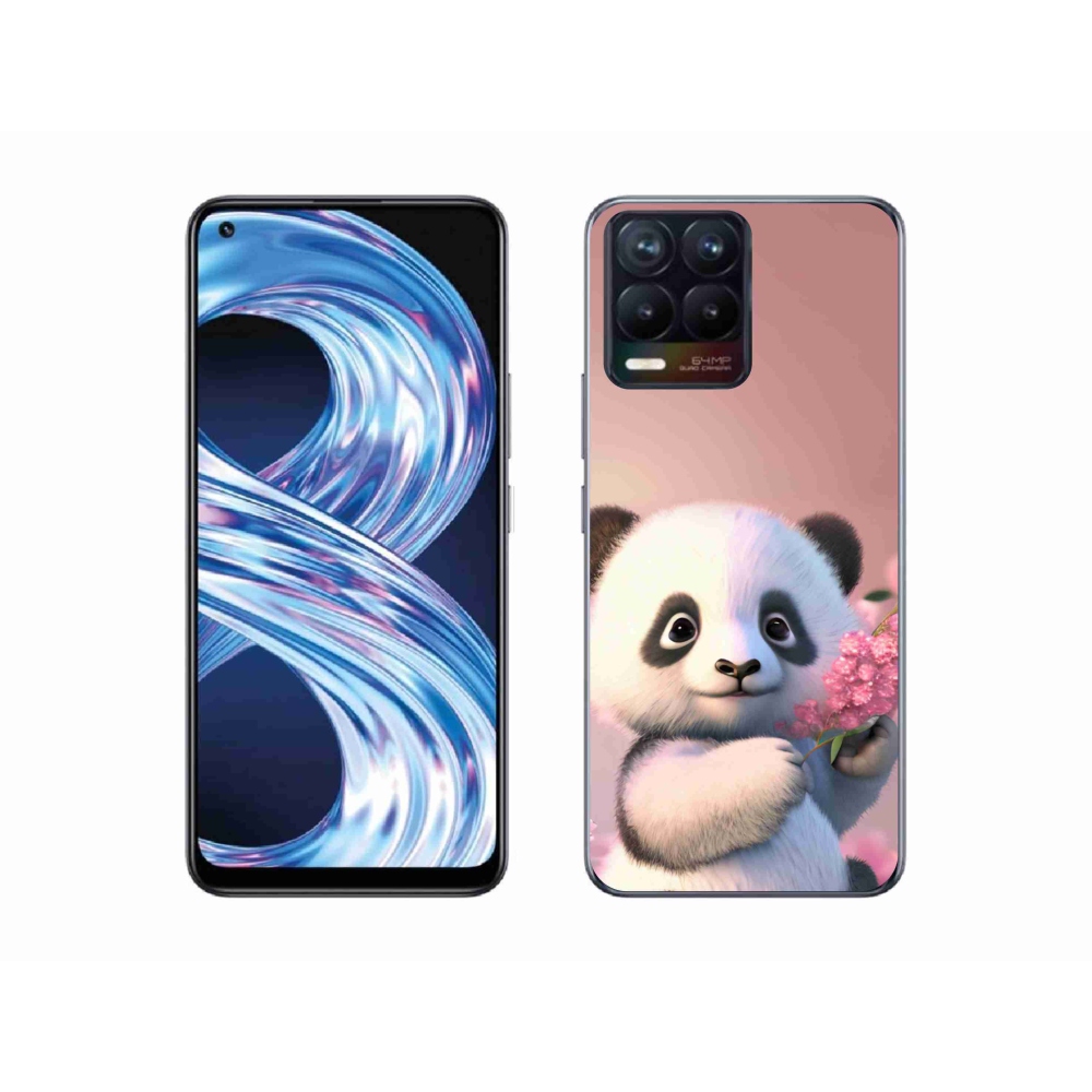 Gél borítás mmCase a Realme 8 Pro-hoz - aranyos panda