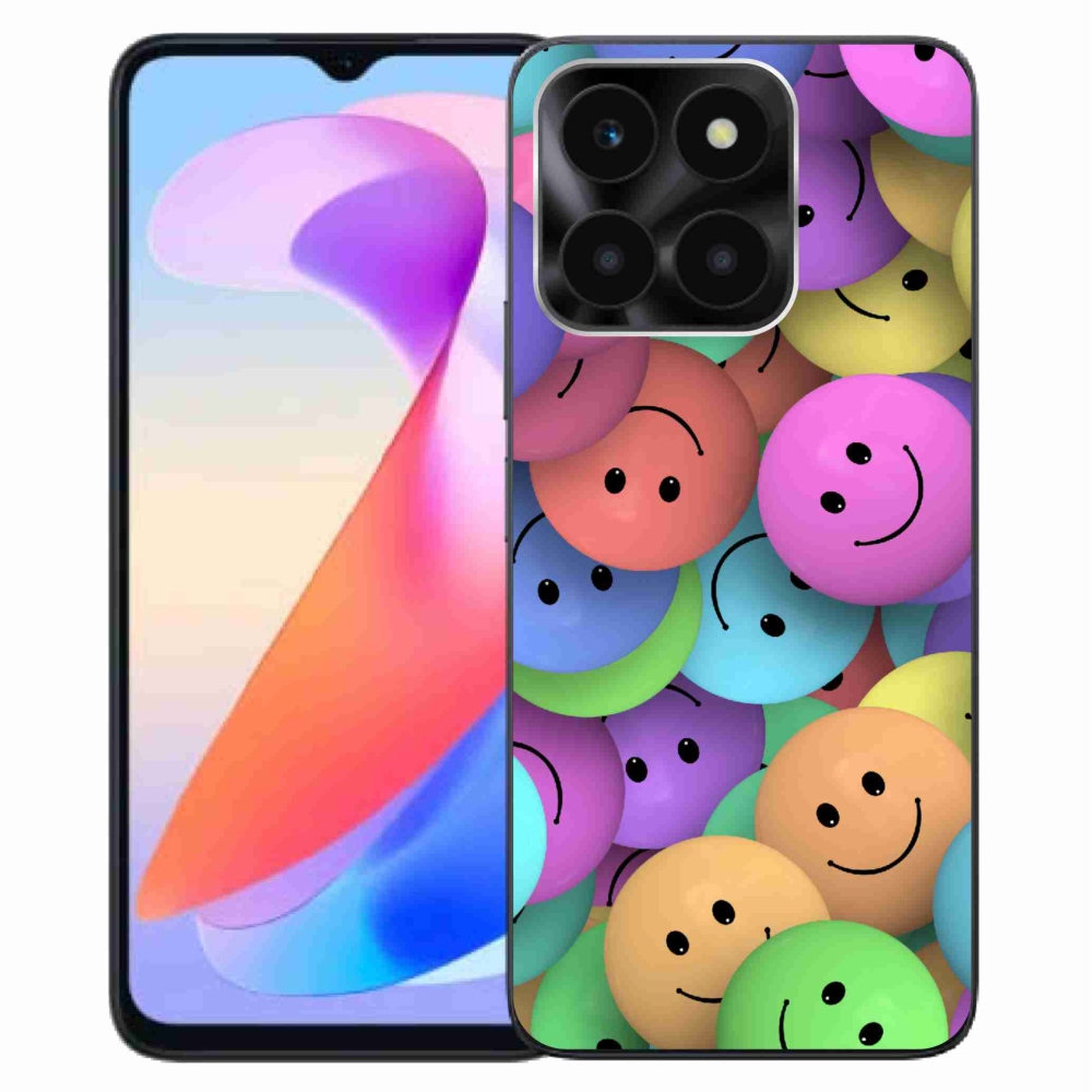Zselés borítás mmCase a Honor X6a számára - színes smiley-k
