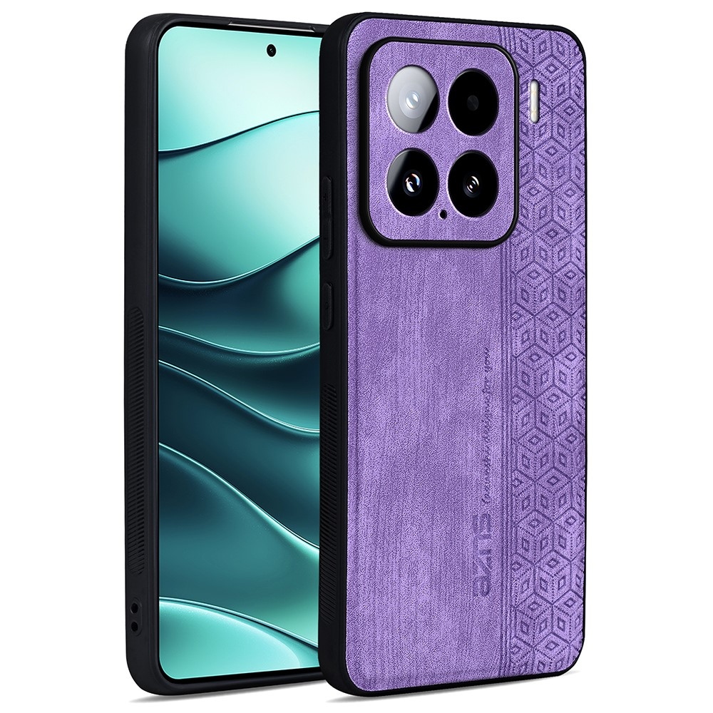 AZNS zselés tok PU bőrrel borítva Xiaomi 15 - lila