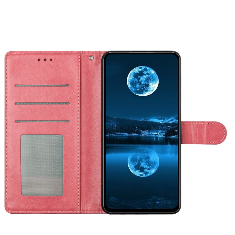 Vérrögök könyv tok Samsung Galaxy S25-hez - rózsaszín