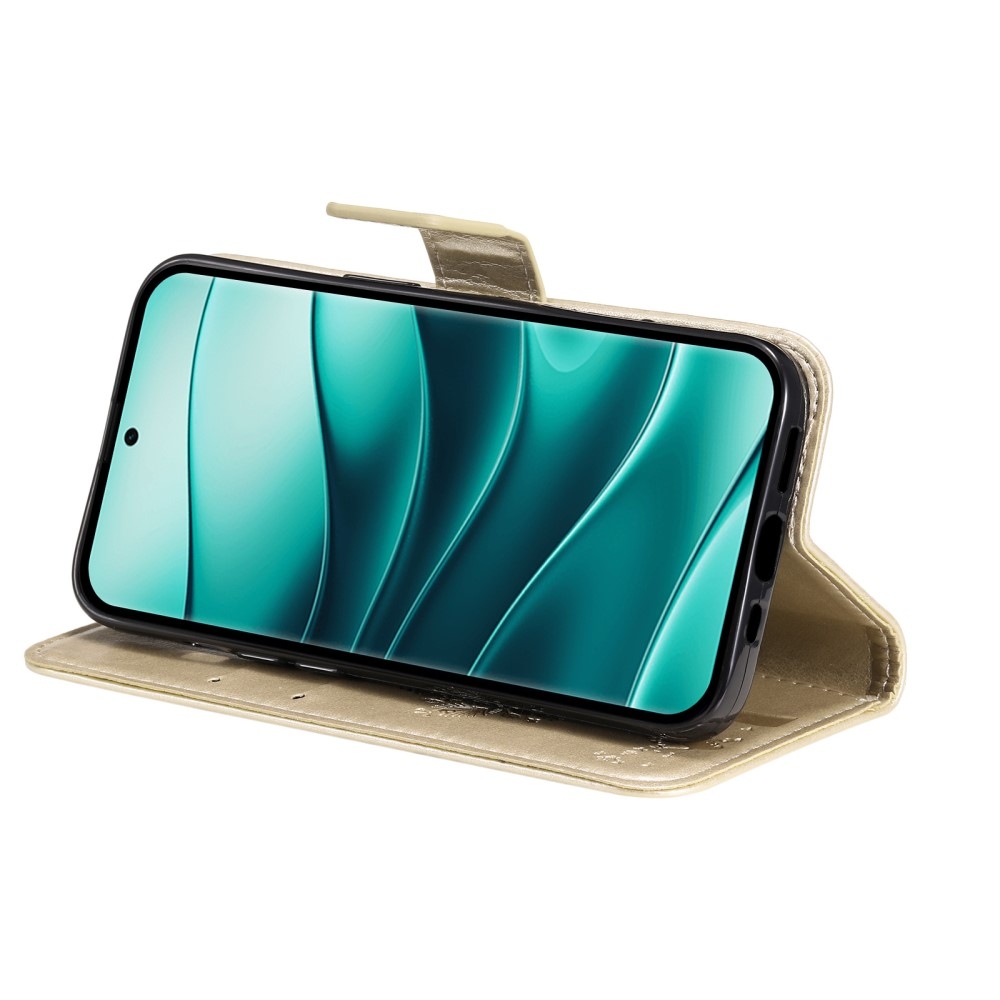 Fák könyv tokja Xiaomi Redmi Note 14 Pro 5G/Poco X7 5G/Note 14 Pro+ 5G - arany színű