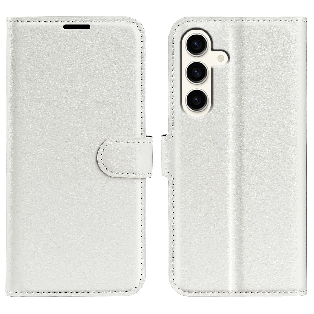 Litchi könyv tok Samsung Galaxy S24+ készülékhez - fehér