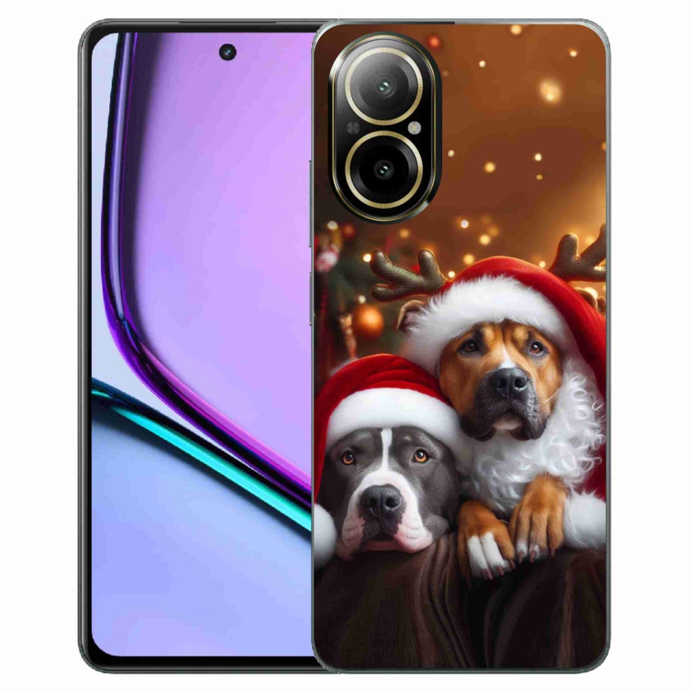 Gél borító mmCase a Realme C67 készülékhez - Karácsonyi kutyák