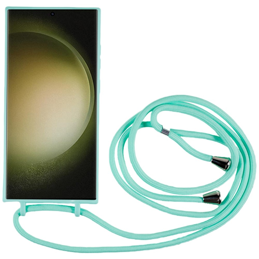 Zsinórral ellátott zselés tok Samsung Galaxy S25 Ultra készülékhez - teal színű