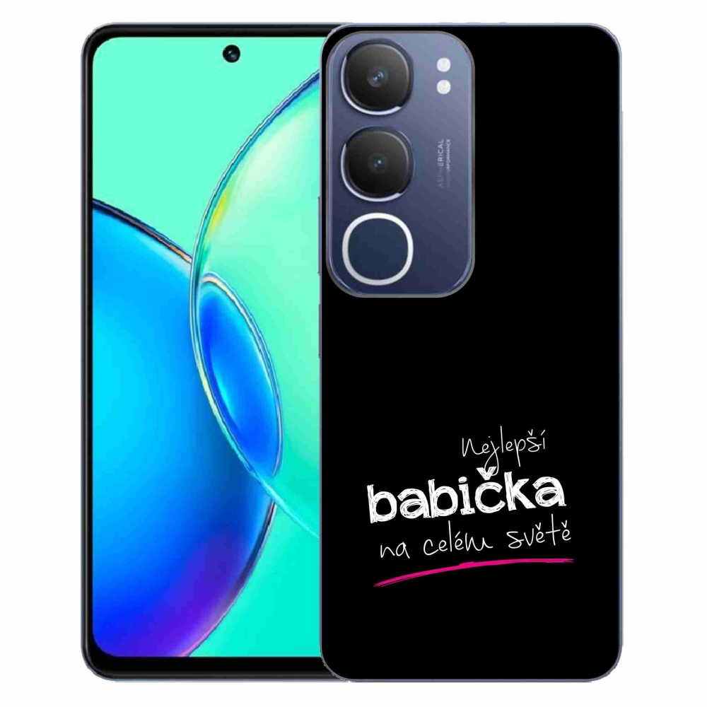Gel Cover mmCase Vivo Y19s - A legjobb nagyi 4 fekete háttérrel