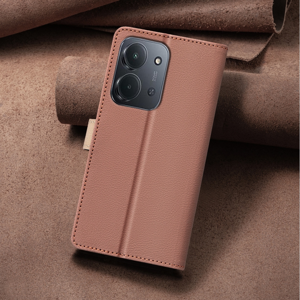 BNF DUO könyvtáska Xiaomi Redmi 15C 4G/5G (173mm) - barna