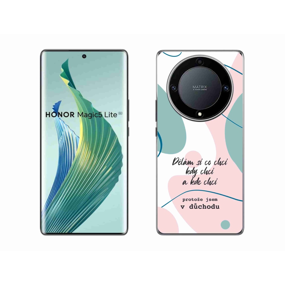 Gél borító mmCase a Honor Magic 5 Lite 5G készülékhez - vicces szöveg 10 fehér háttér