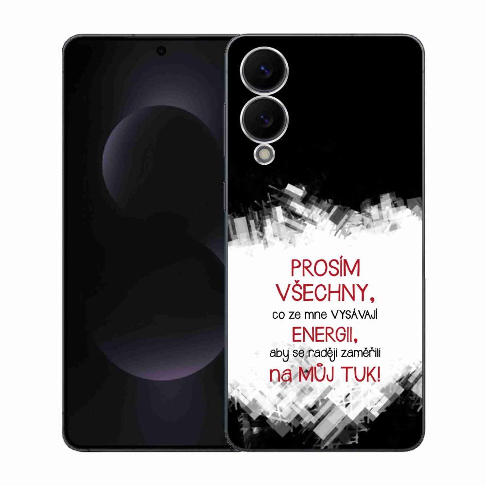 Gél borító mmCase Samsung Galaxy S25 Edge készülékhez - vicces szöveg 1 piros