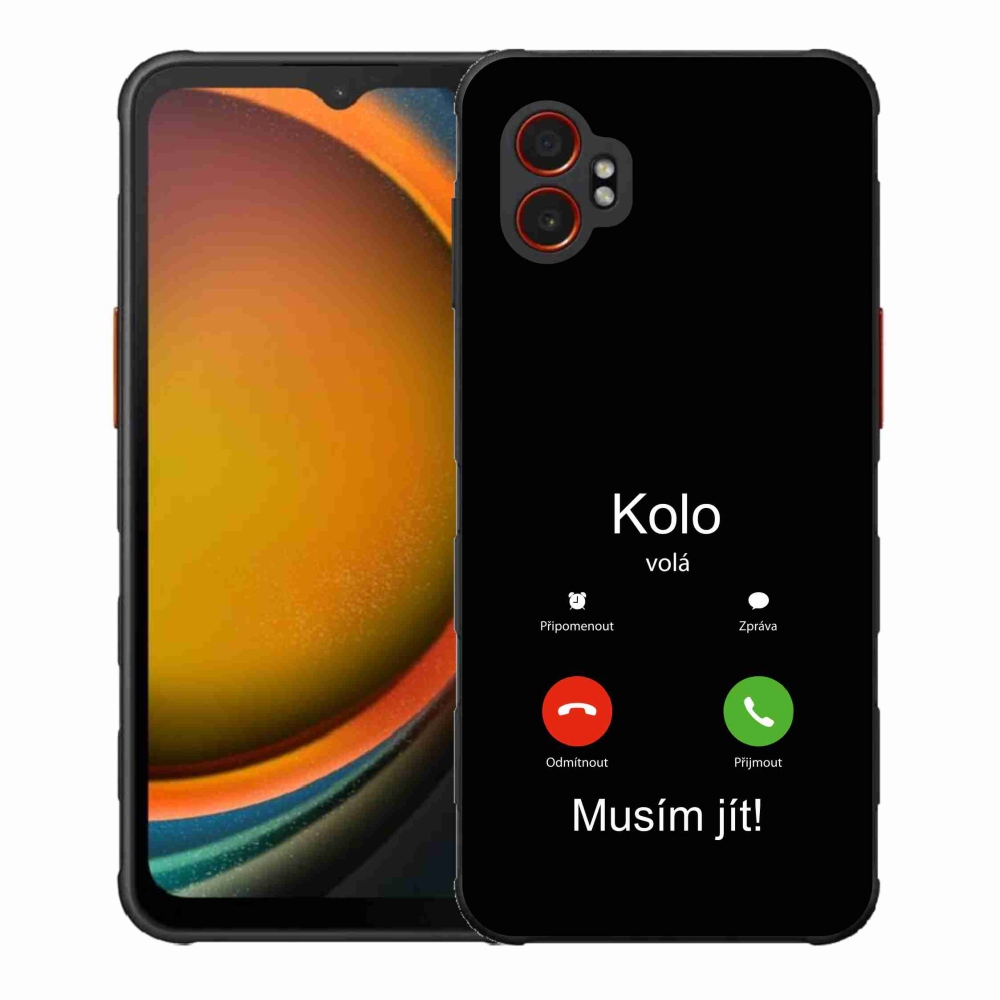 Gél borítás mmCase Samsung Galaxy Xcover 7 Pro - kerek hívások fekete háttérrel
