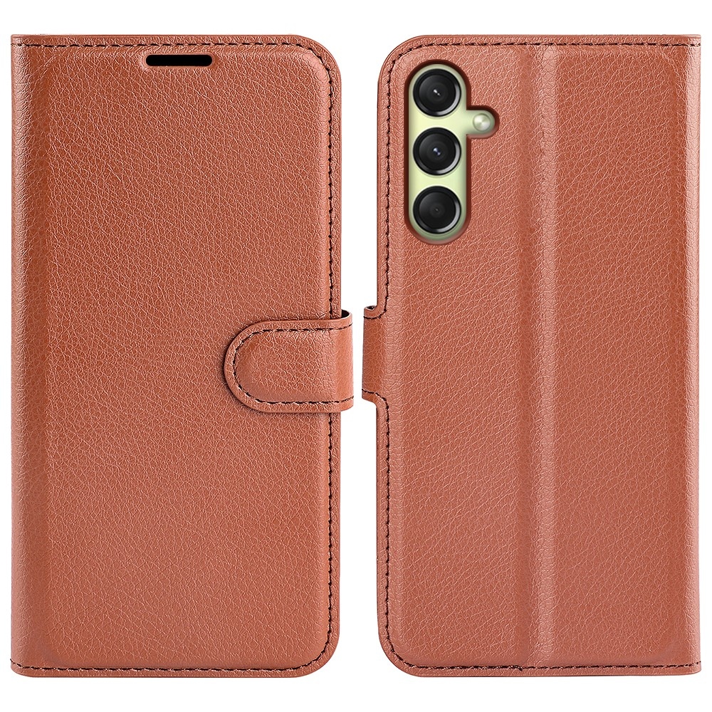 Litchi könyv tok Samsung Galaxy A16 4G/5G készülékhez - barna