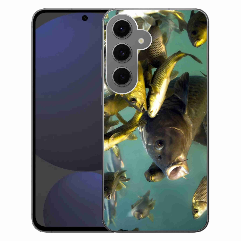 Gél tok mmCase a Samsung Galaxy S24 FE készülékhez - halak iskolája