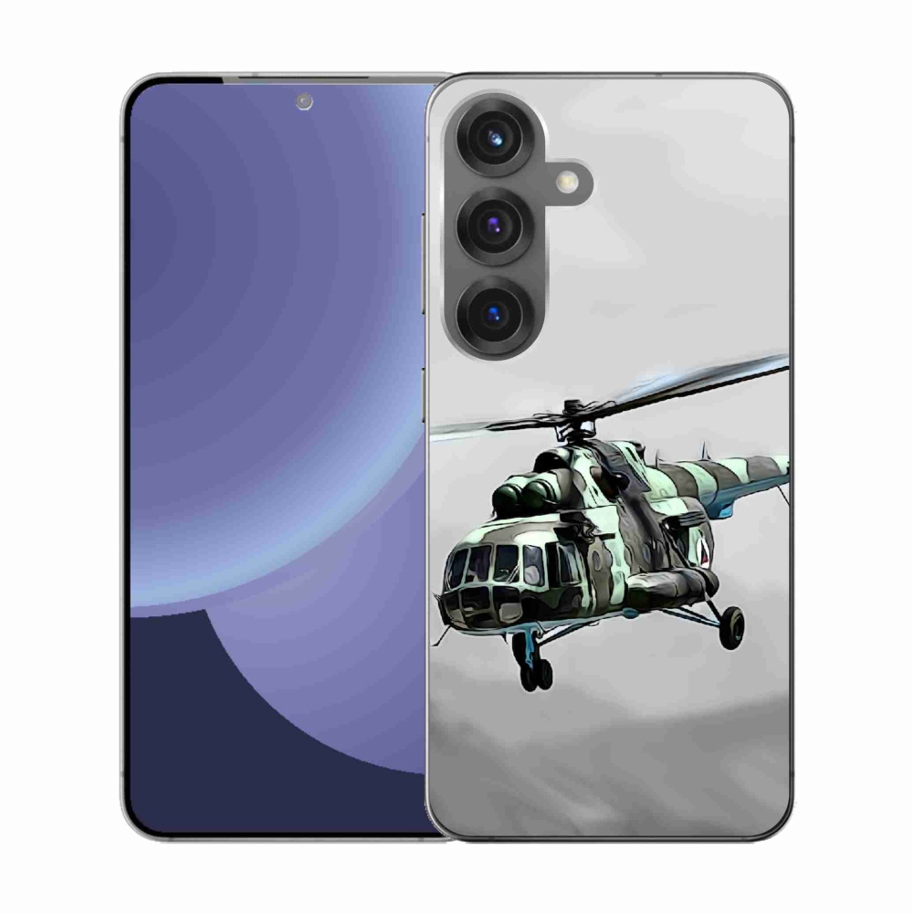 Gél borítás mmCase Samsung Galaxy S25 - katonai helikopterhez