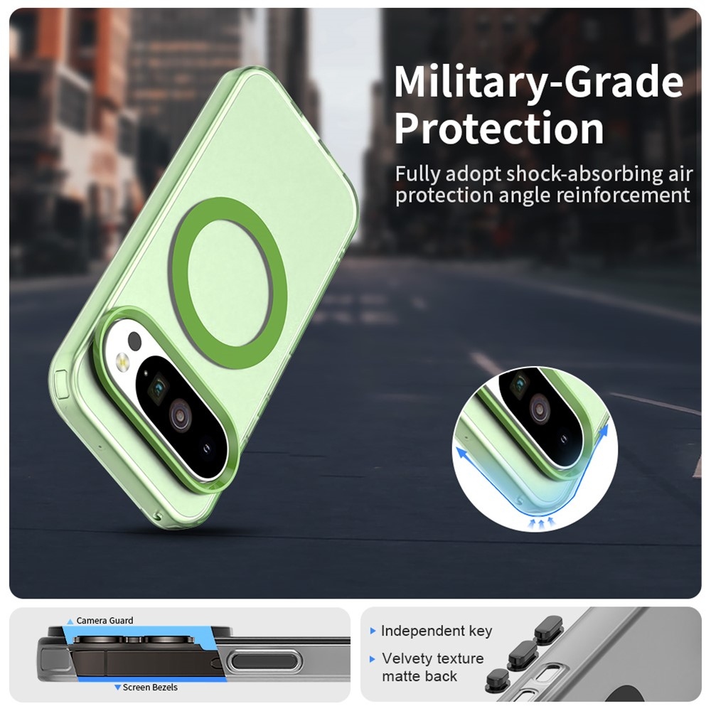 Candy MagSafe zselés tok Google Pixel 10 Pro/Pixel 10 - zöld színben
