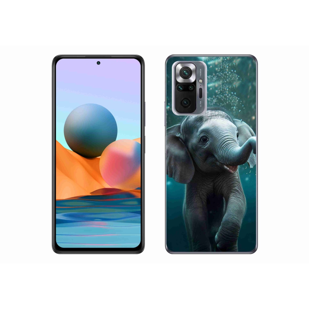Gél borítás mmCase a Xiaomi Redmi Note 10 Pro számára - elefánt a víz alatt