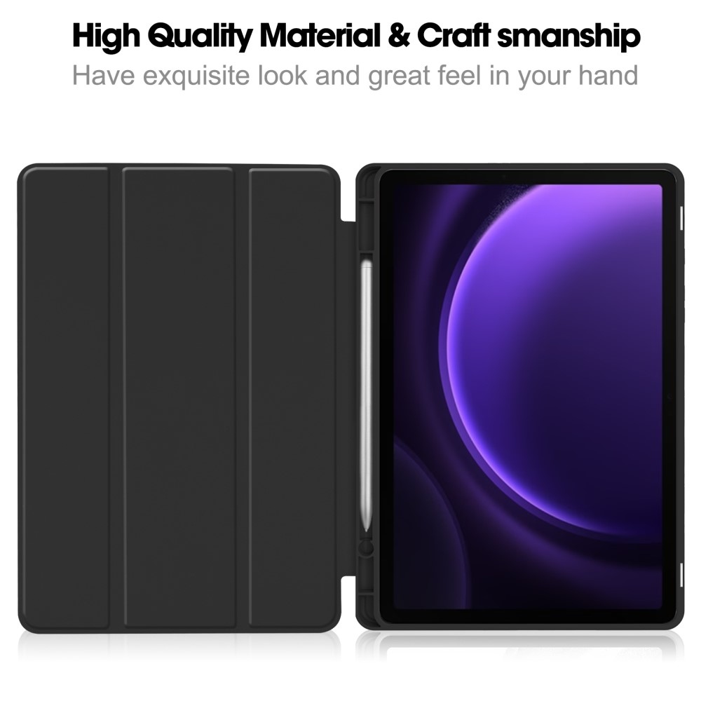 Intelligens záró tok Samsung Galaxy Tab S9 FE/Tab S10 FE készülékhez - fekete