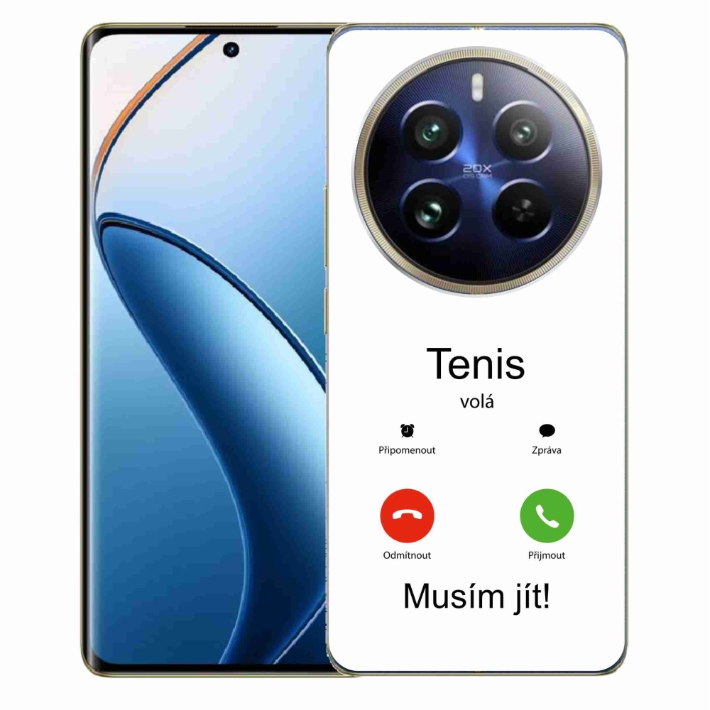 Gél borítás mmCase a Realme 12 Pro 5G/12 Pro+ 5G - teniszhívások fehér háttérrel