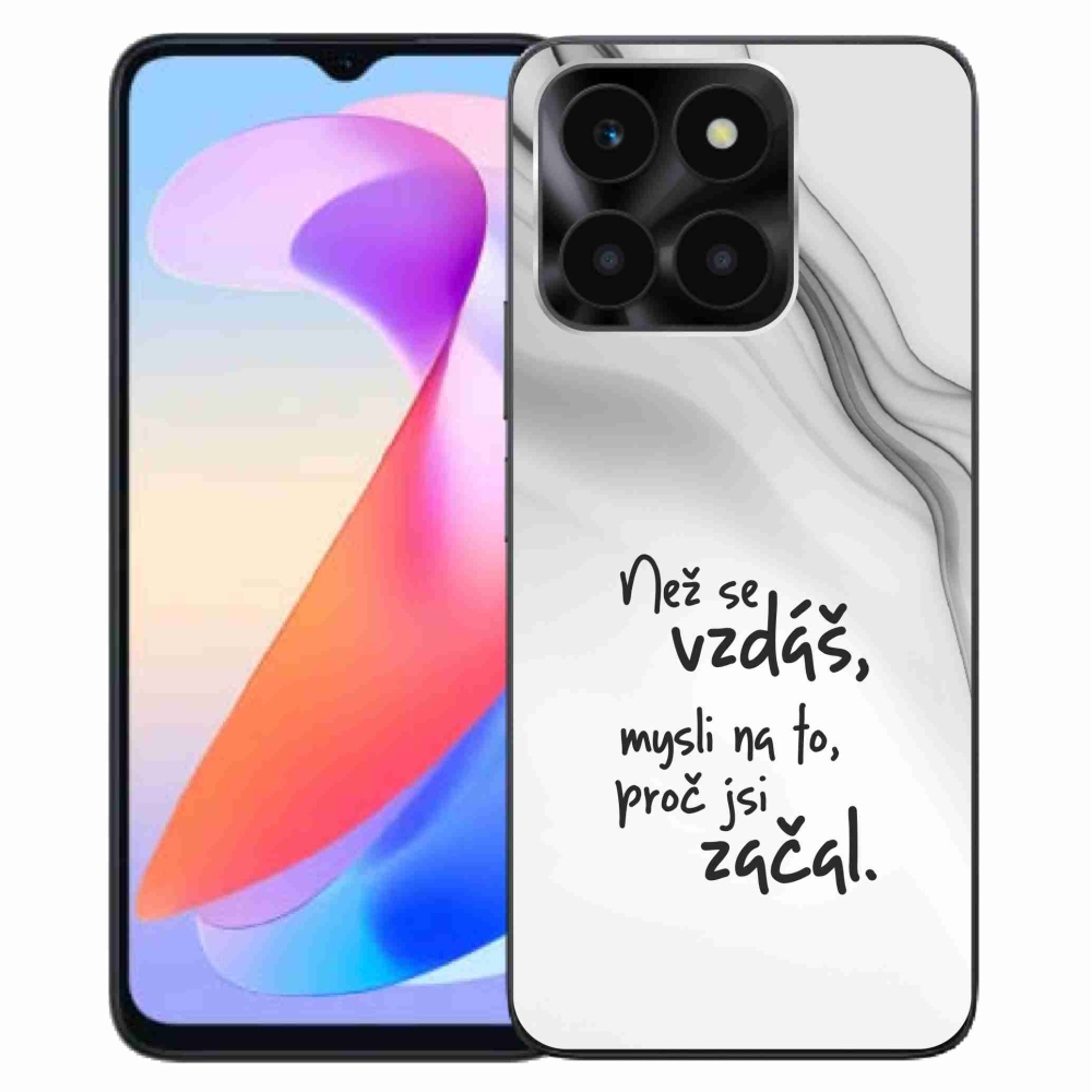 Zselés borítás mmCase a Honor X6a készülékhez - idézet 2 fehér háttér