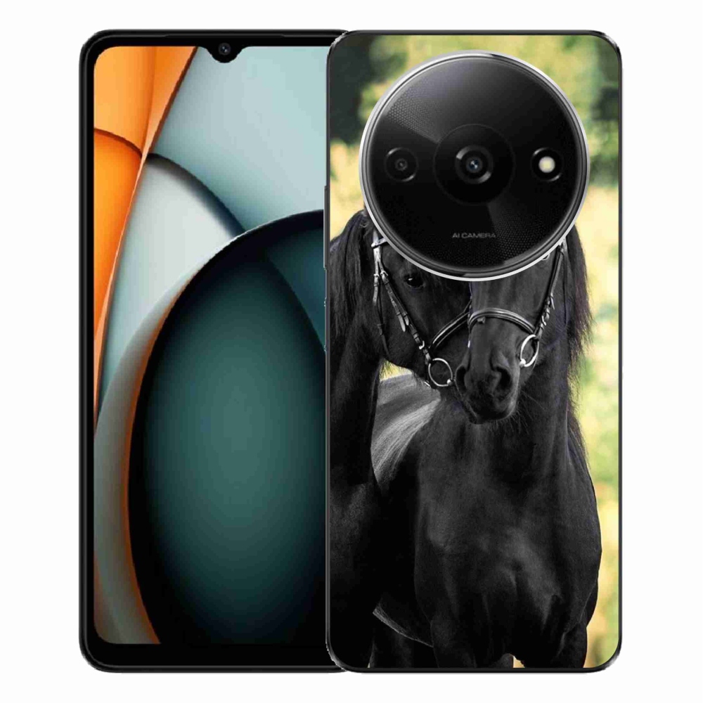 Gél borítás mmCase a Xiaomi Redmi A3-hoz - két fekete ló