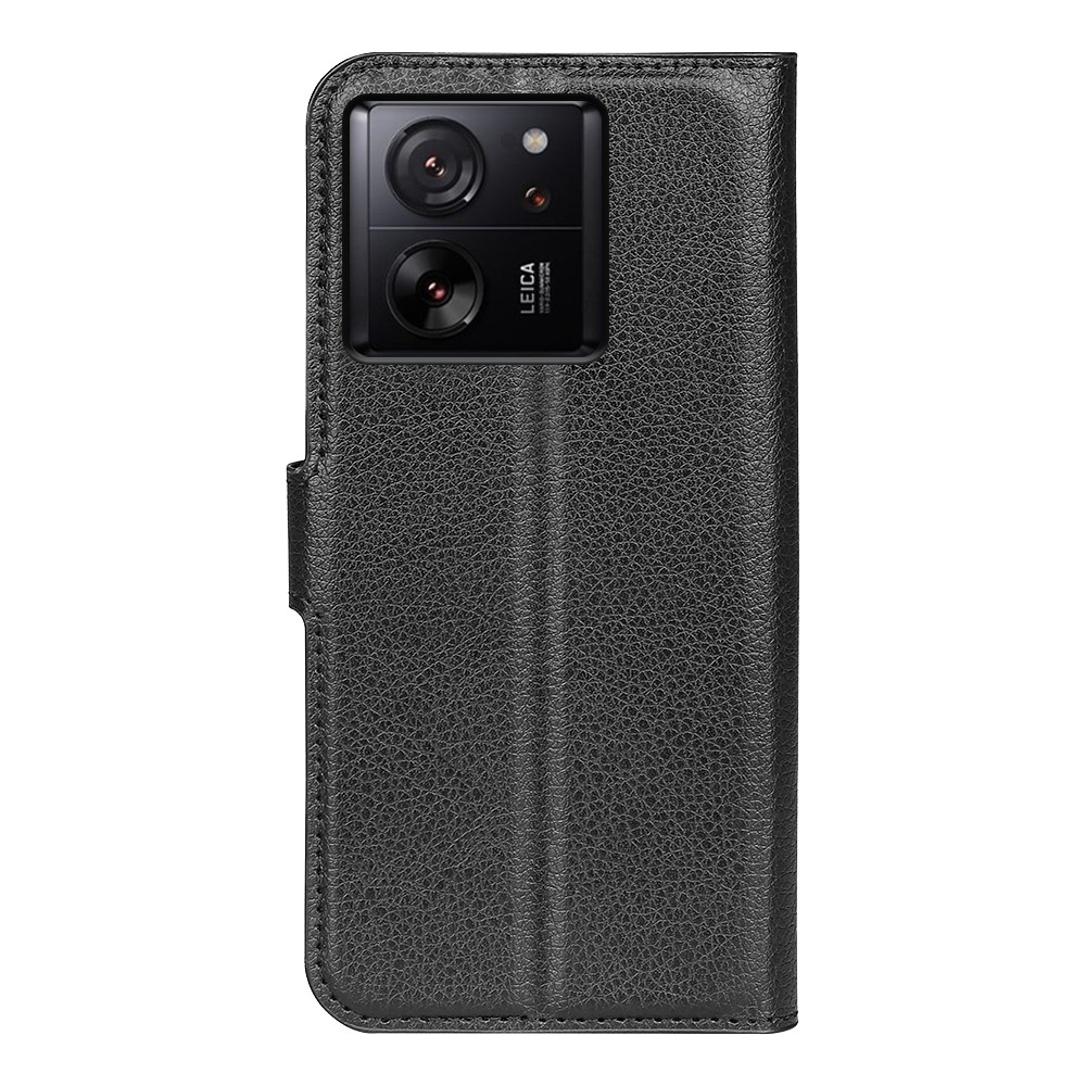 Litchi könyv tok Xiaomi 13T/13T Pro-hoz - fekete