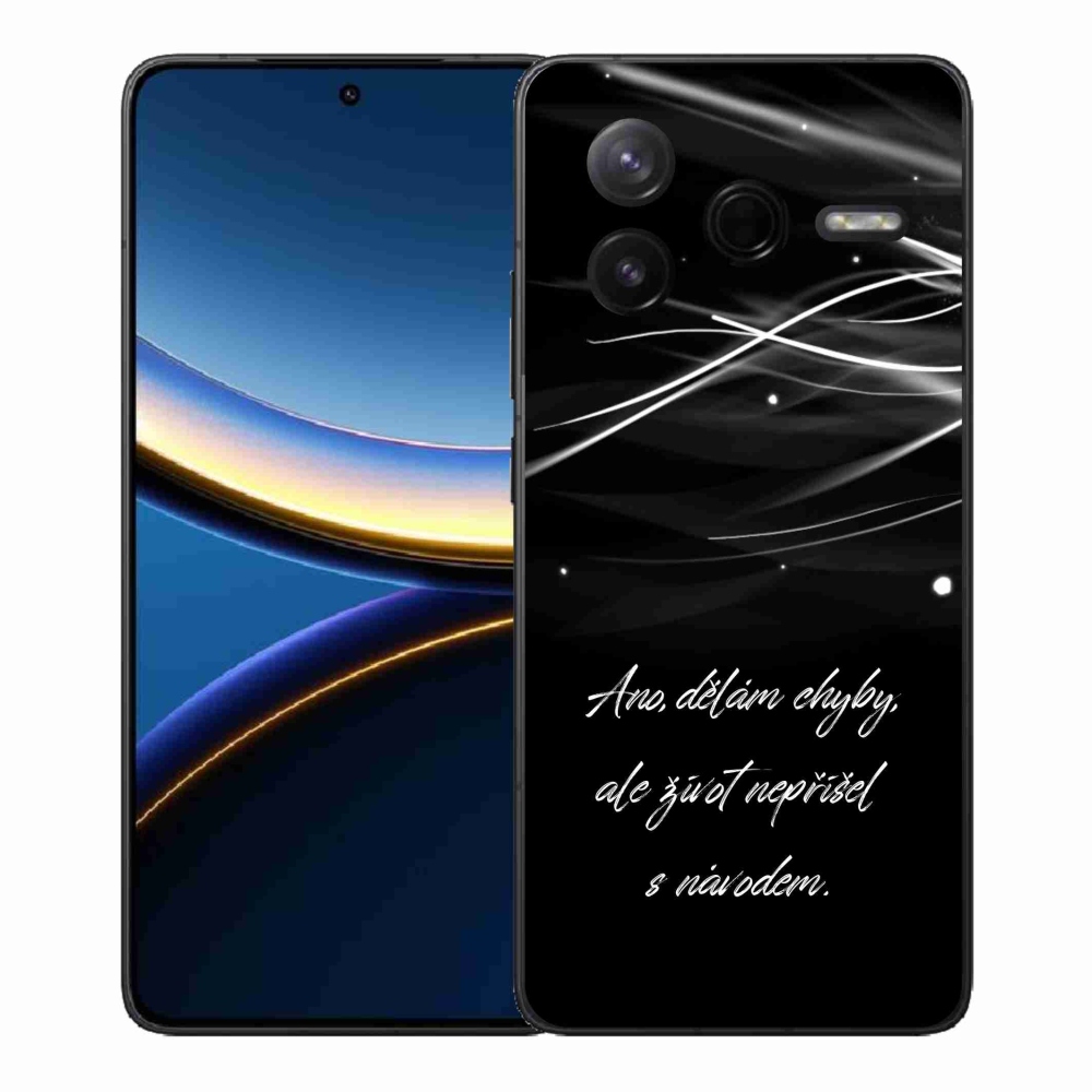Gél borítás mmCase a Xiaomi Poco F7 Pro készülékhez - idézem fekete háttér