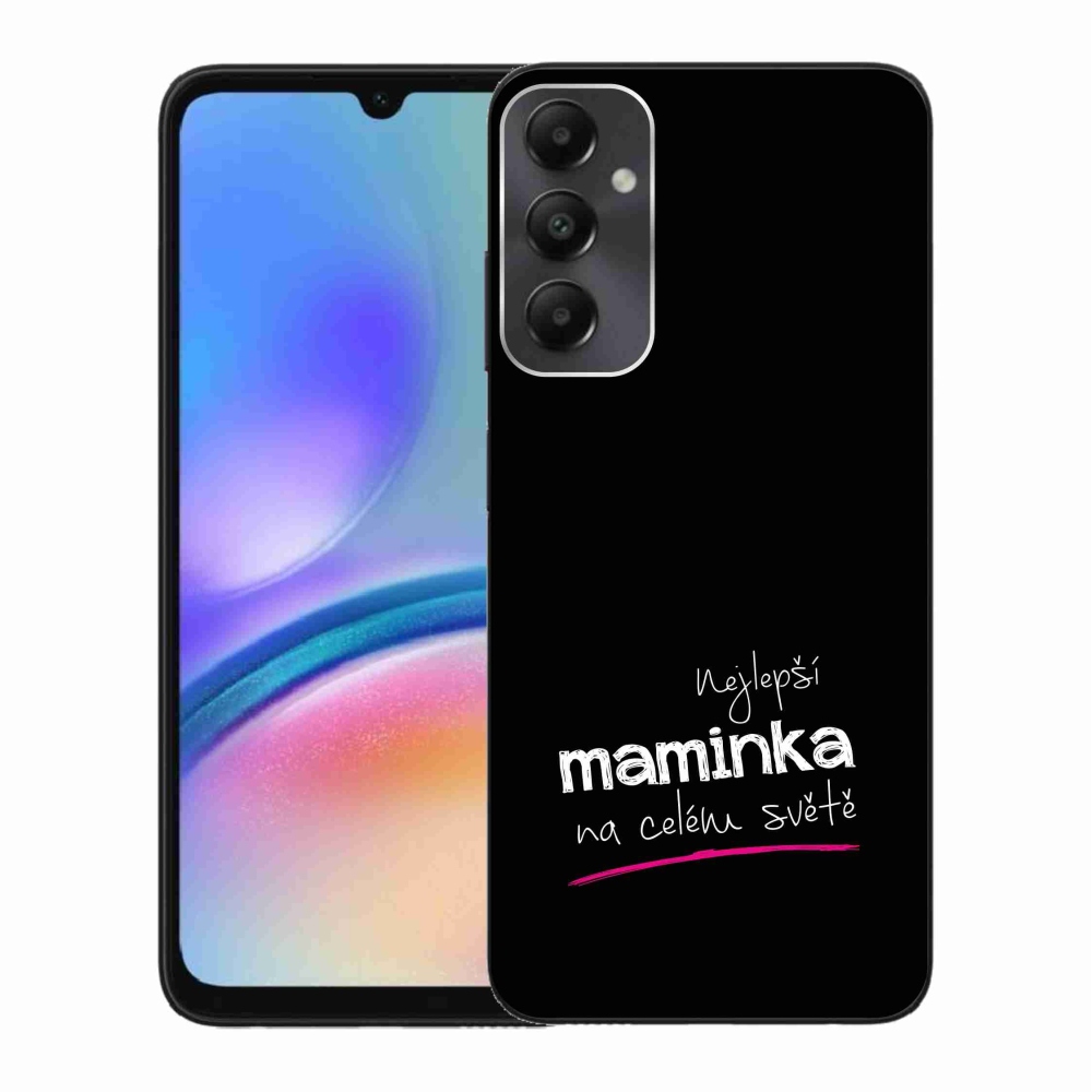 Gél borító mmCase Samsung Galaxy A05s - legjobb anya 4 fekete háttérrel