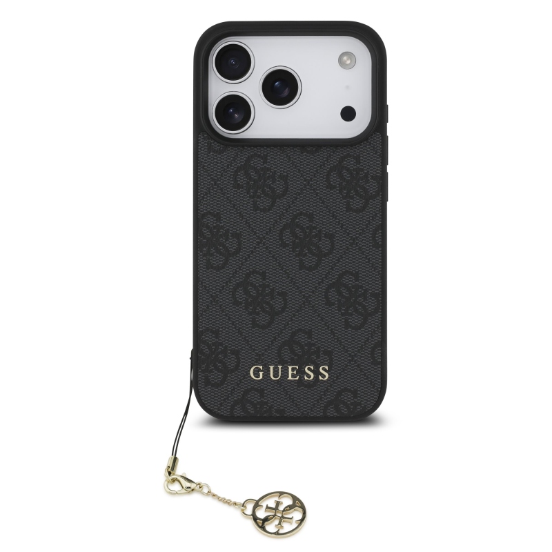 Guess 4G Charm hátlap iPhone 17 Pro készülékhez Tone on Tone szürke