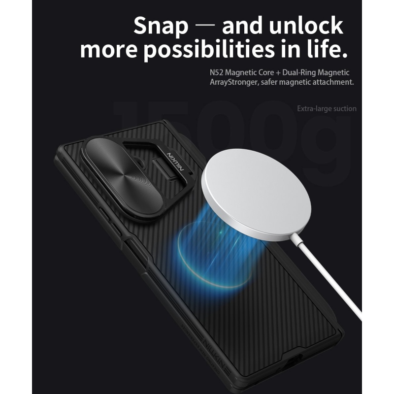 Nillkin CamShield Prop mágneses tolltartó hátlap Samsung Galaxy Z Fold 7 fekete fekete