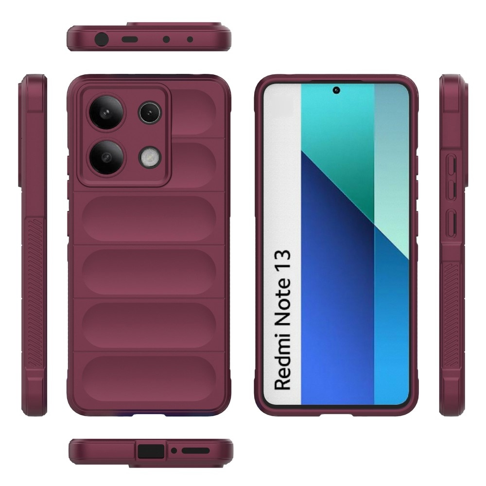Rugg tartós zselés tok Xiaomi Redmi Note 13-hoz - bordó színű
