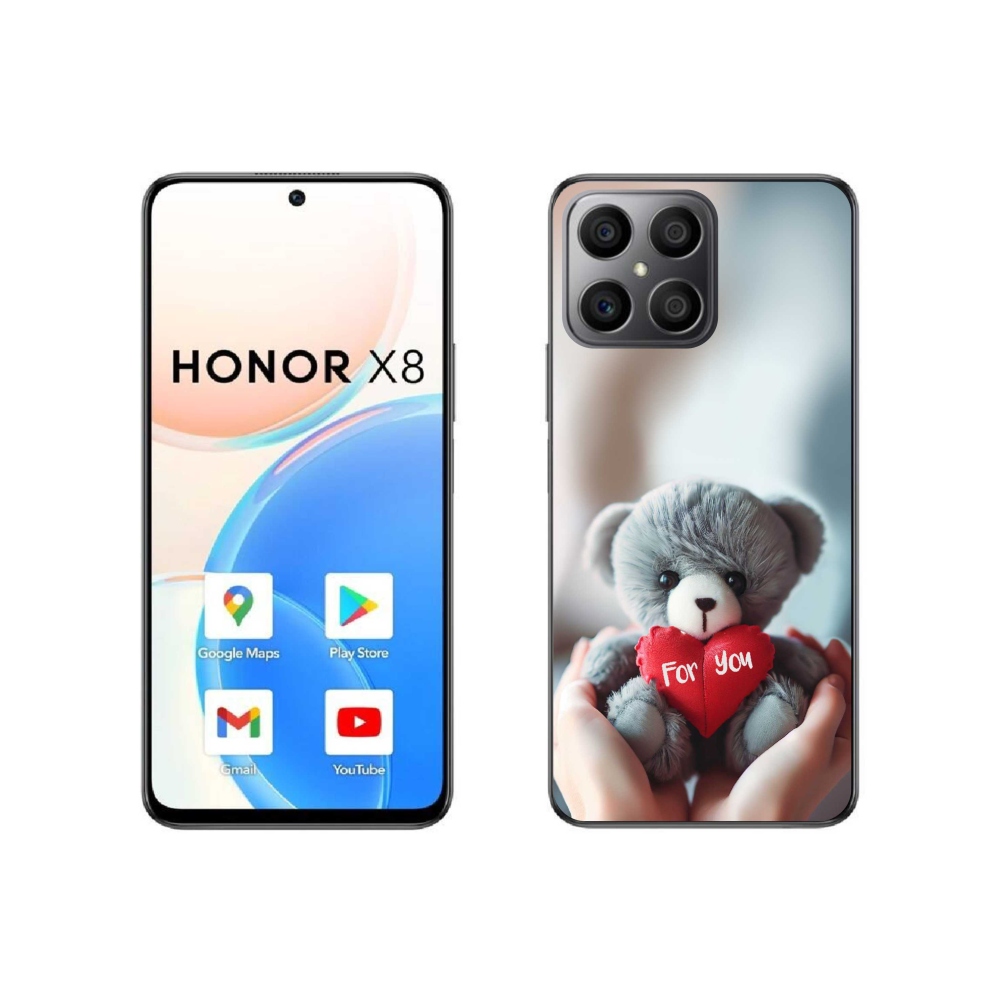 Gél borítás mmCase a Honor X8 4G-hez - mackó a szerelmeseknek