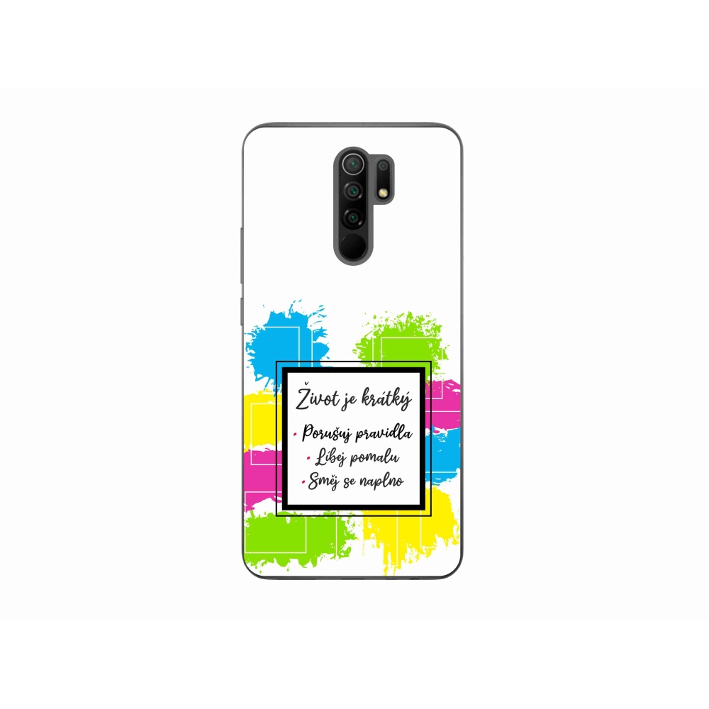 Gél borító mmCase a Xiaomi Redmi 9 - idézem 5 fehér háttérrel