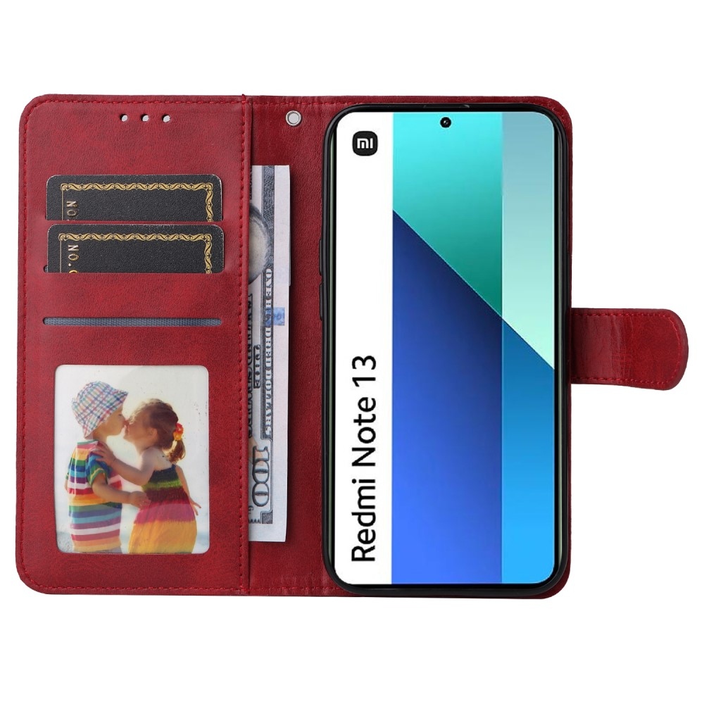 Tárcás könyv tok Xiaomi Redmi Note 13-hoz - piros