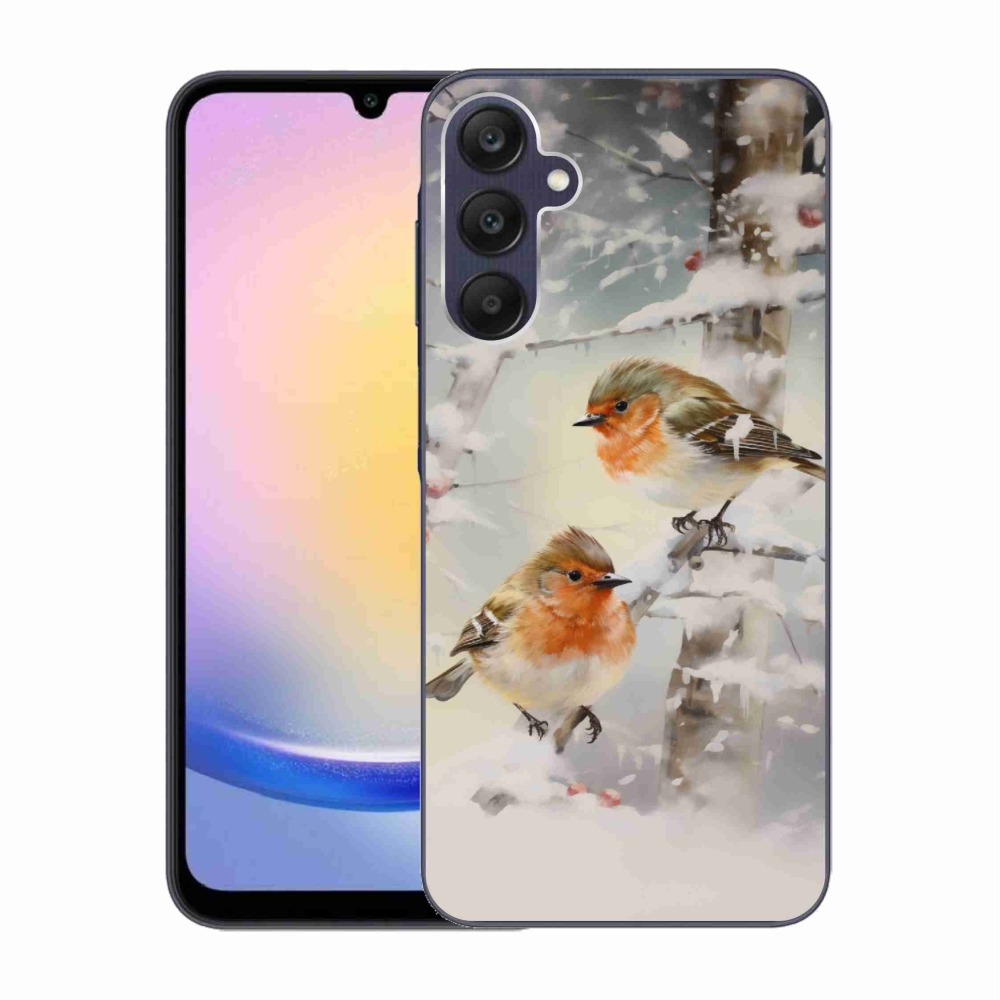 Gél borítás mmCase Samsung Galaxy A25 5G - madarak télen