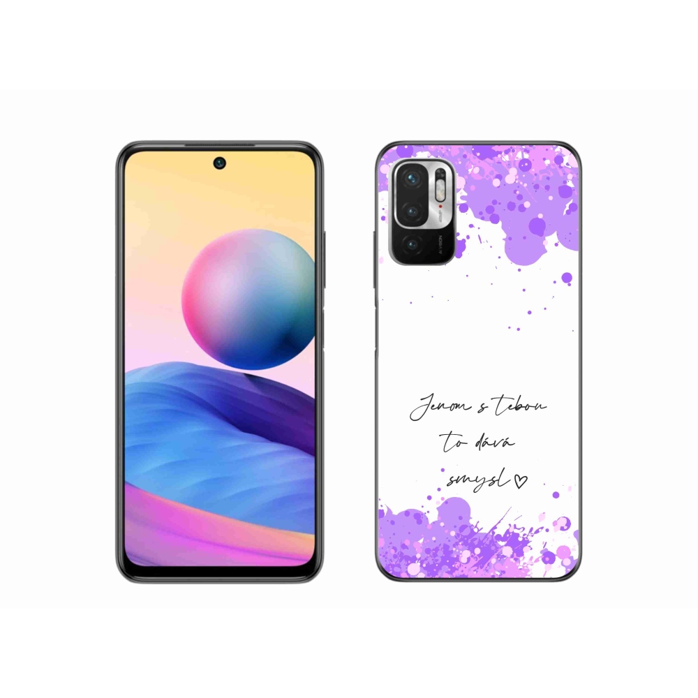 Gél borító mmCase a Xiaomi Poco M3 Pro/5G-hez - szerelmes szöveg fehér háttérrel