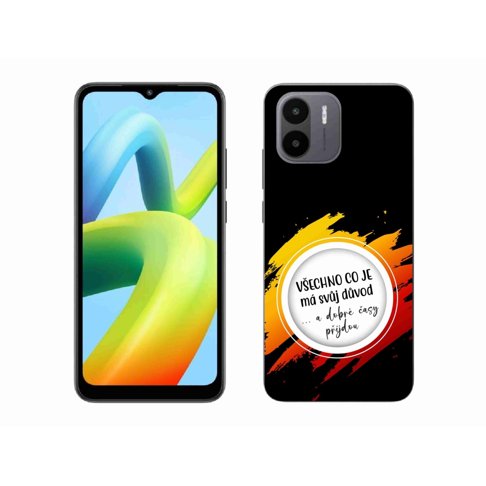 Gél borító mmCase a Xiaomi Redmi A1 - idézet 3 fekete háttérhez