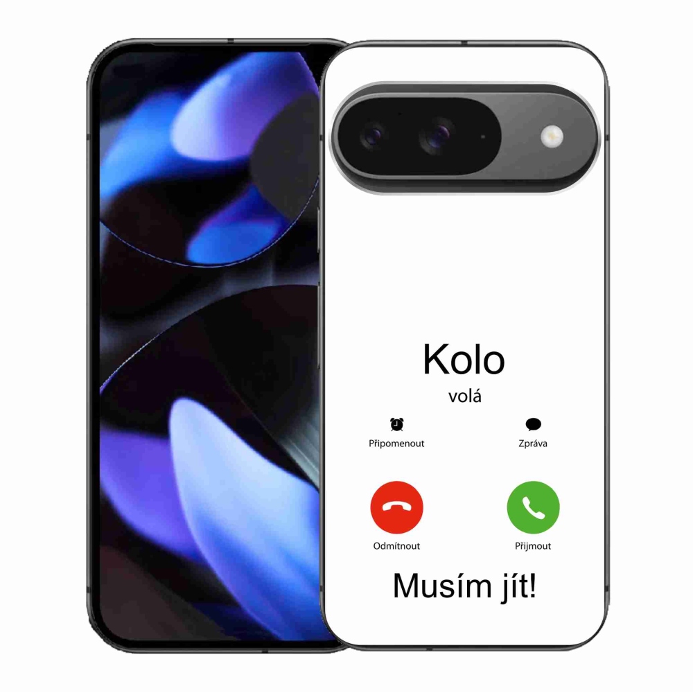 Gél borító mmCase a Google Pixel 9/9 Pro számára - a kerék hívja a fehér hátteret