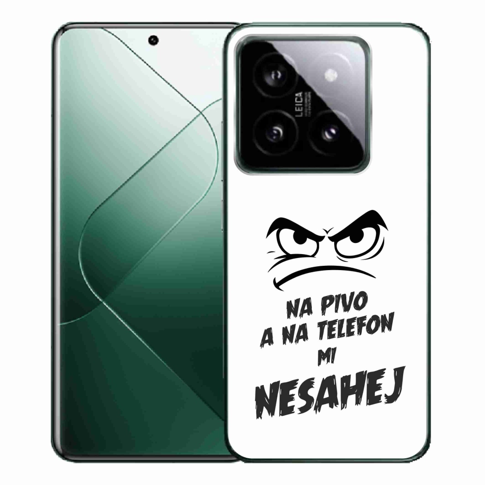 Gél borítás mmCase a Xiaomi 14 Pro - sör motívum 2 fehér háttérrel