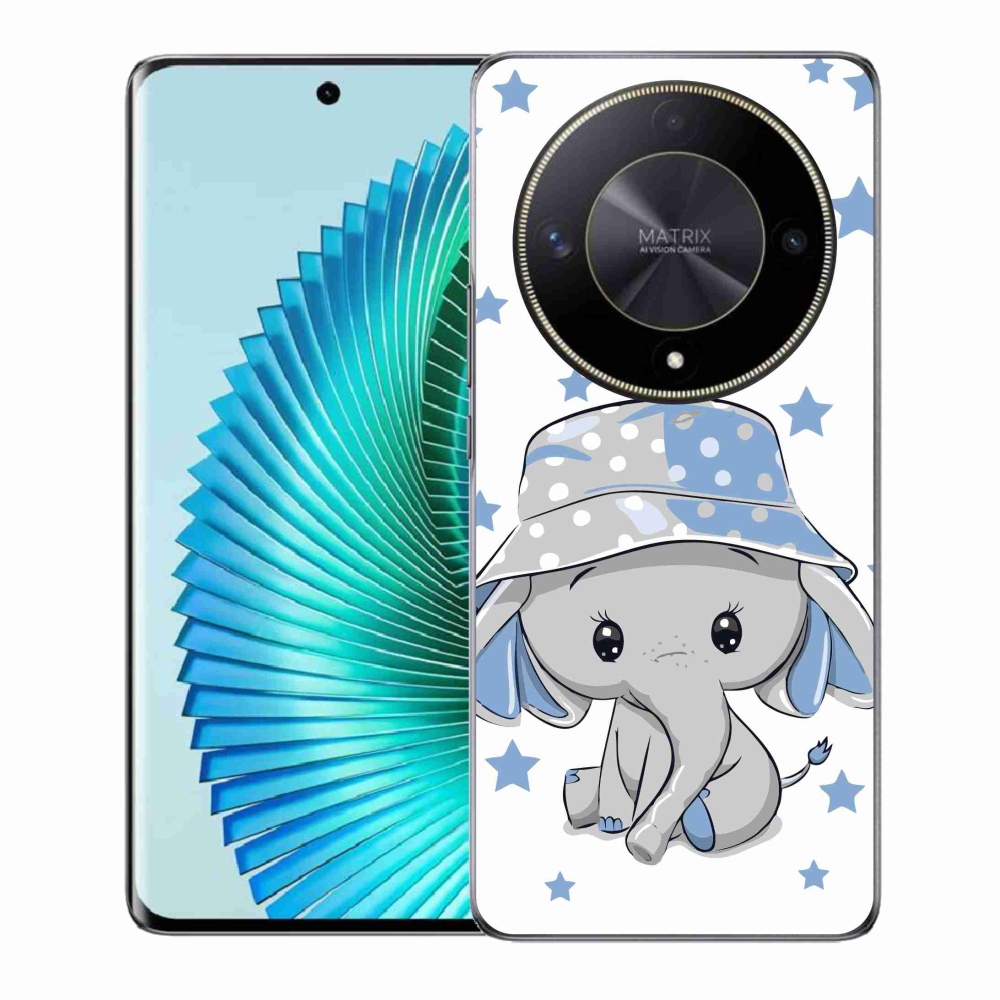 Zselés borítás mmCase a Honor Magic 6 Lite 5G készülékhez - kék elefánt