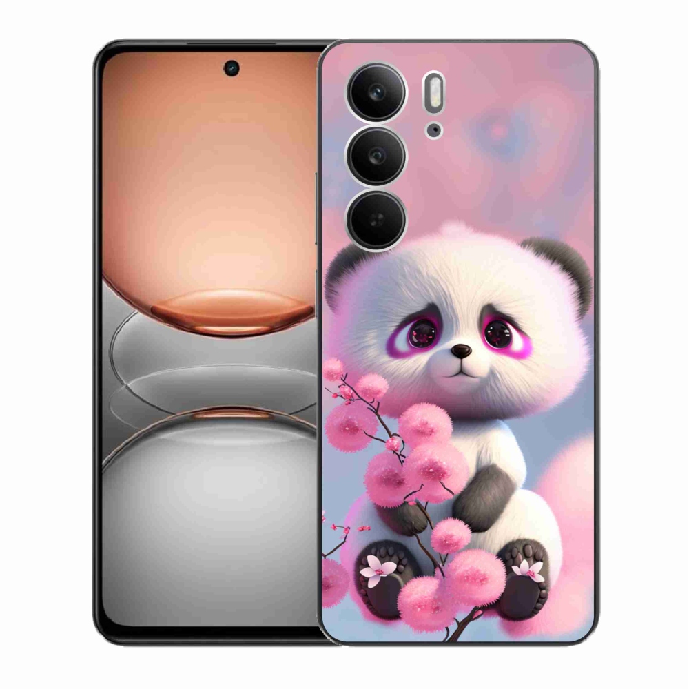 Gél borító mmCase a Realme C75 készülékhez - aranyos panda 1