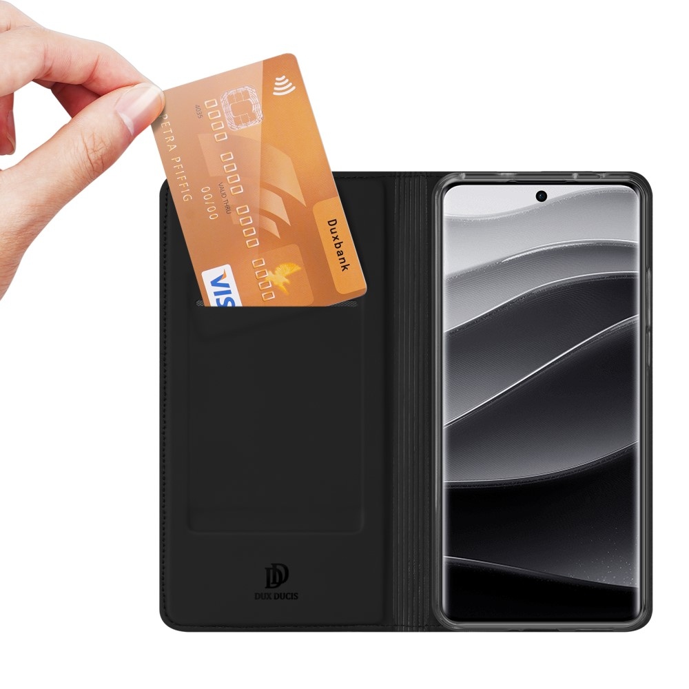 DUX könyvtáska Xiaomi Redmi Note 14 Pro 5G/Poco X7 5G - fekete