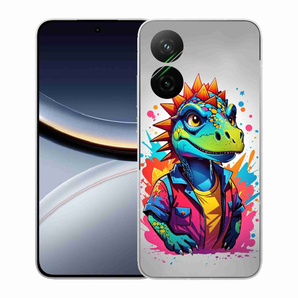Gél borítás mmCase a Xiaomi Poco F7 5G számára - színes dinoszaurusz