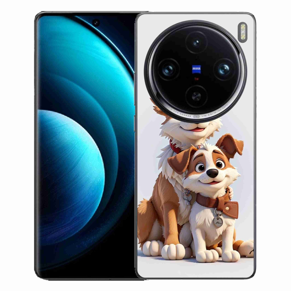 Zselés borítás mmCase a Vivo X100 Pro 5G-n - kutyák rajzolása