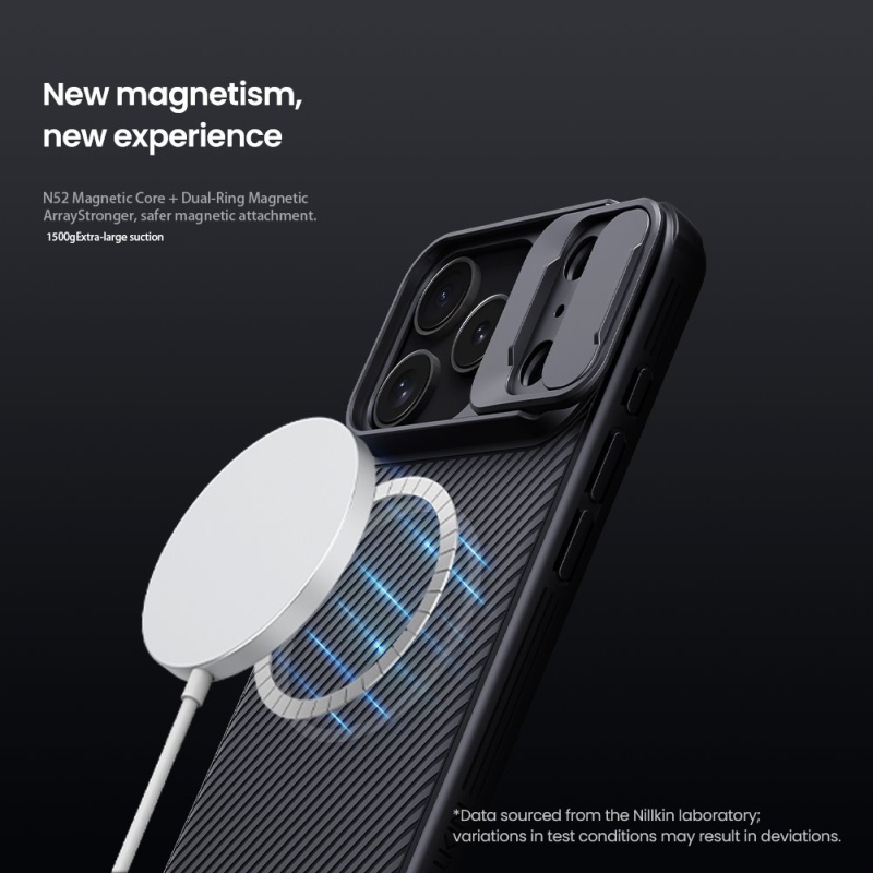 Nillkin CamShield PRO mágneses hátlap Apple iPhone 17 Pro készülékhez Fekete