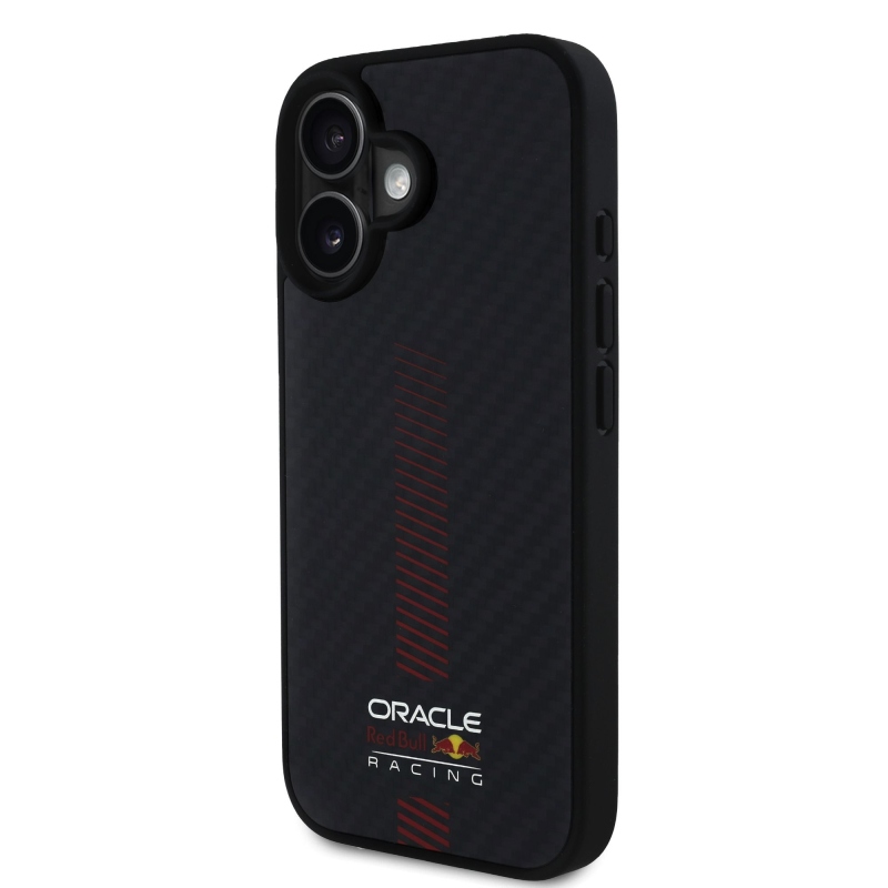 Red Bull Carbon Powerbar MagSafe MagSafe hátlap iPhone 16-hoz Fekete
